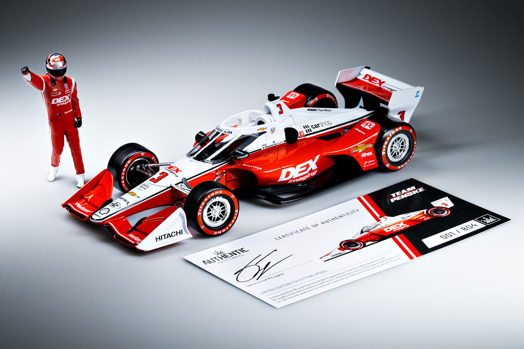 Now In Stock: 1:18 2022 Team Penske Scott McLaughlin Signature Edition First Win IndyCar With Figurine