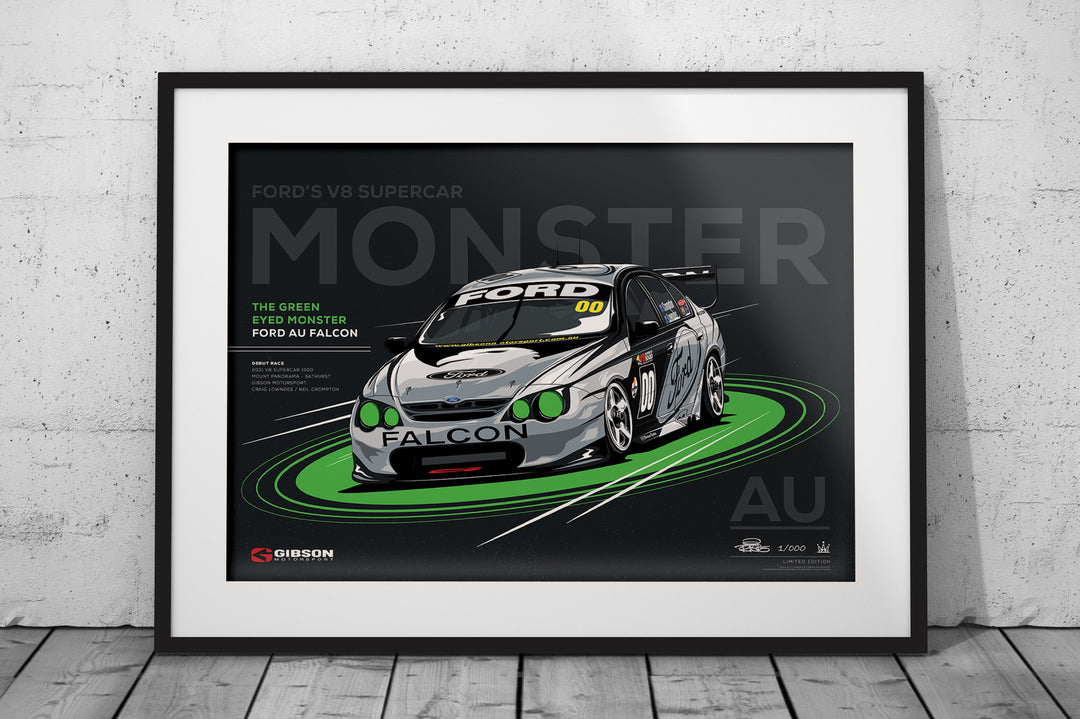 Pre-Order Alert: Ford AU Falcon ‘Green Eyed Monster’ Race Debut Print