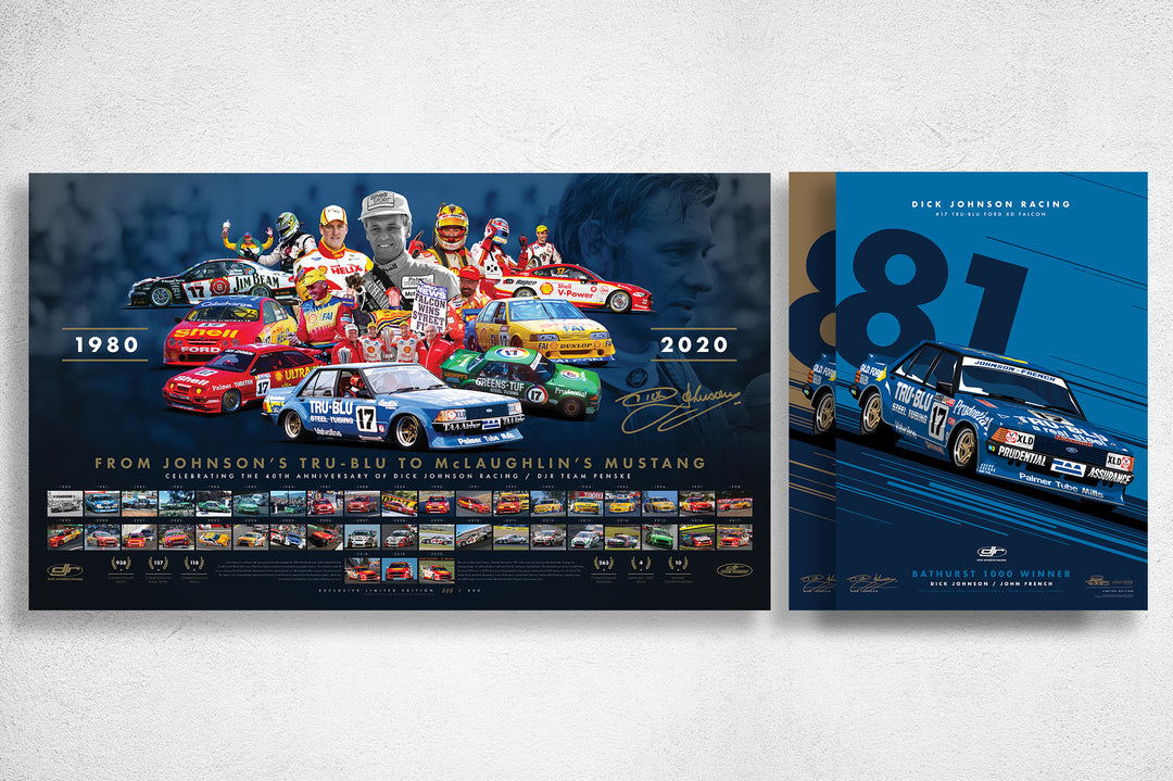 Pre-Order Alert: 40th Anniversary of Dick Johnson Racing + Tru-Blu 1981 Bathurst 1000 Winner limited edition prints signed by Dick Johnson