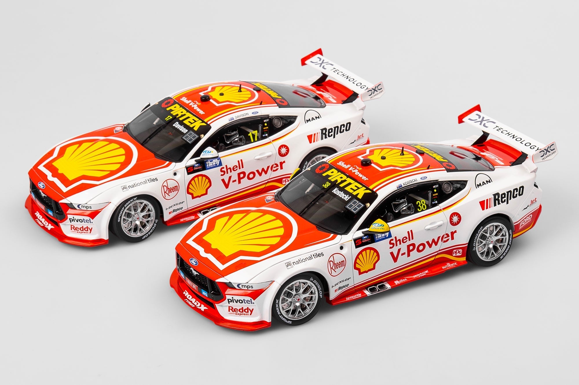 Sports Cars Racing Shell 2025 1:18 Scale Shell V-Power Racing Team 2025 Season Mustangs Have Landed ...