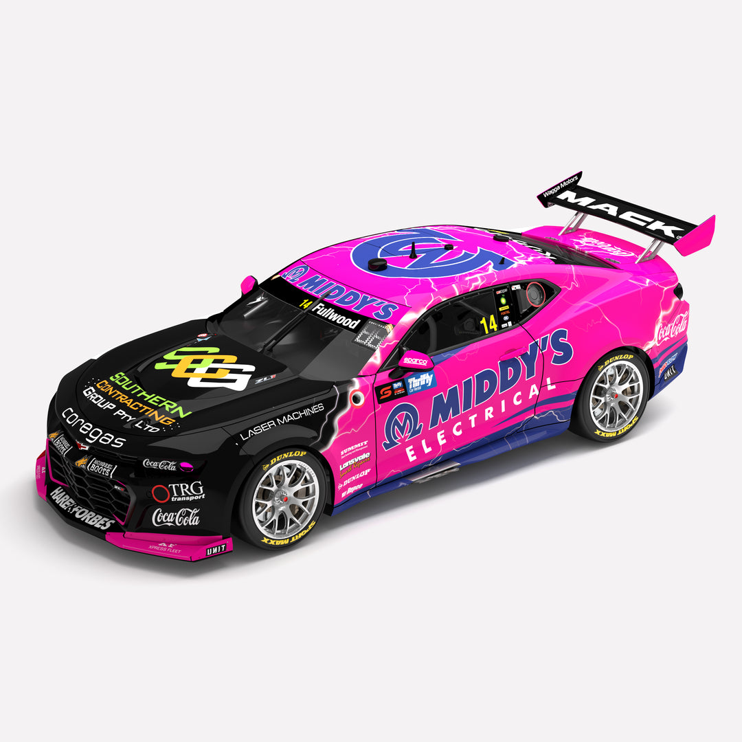 1:43 Brad Jones Racing Middy’s Electrical #14 Chevrolet Camaro ZL1 - 2024 Supercars Championship Season