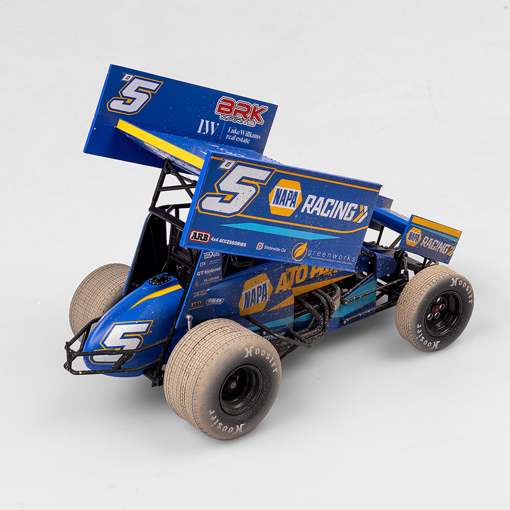 1:18 Hodges Motorsport #D5 NAPA Racing Sprintcar - 2024 NAPA Speedway: Sprintcars In The City Invitational - Dirty Version Exclusive