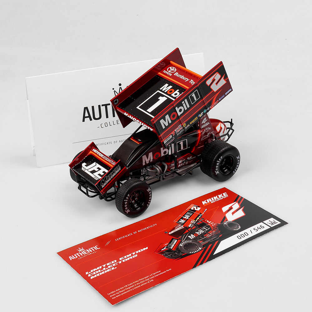 1:18 Krikke Motorsport #2 Sprintcar - 2024/2025 USA Vs WA Speedweek Series Winner