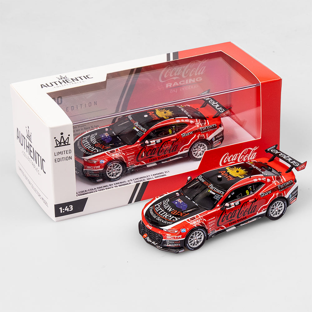 1:43 Coca-Cola Racing By Erebus #9 Chevrolet Camaro ZL1 - 2023 Townsville 500 Race 16 Winner