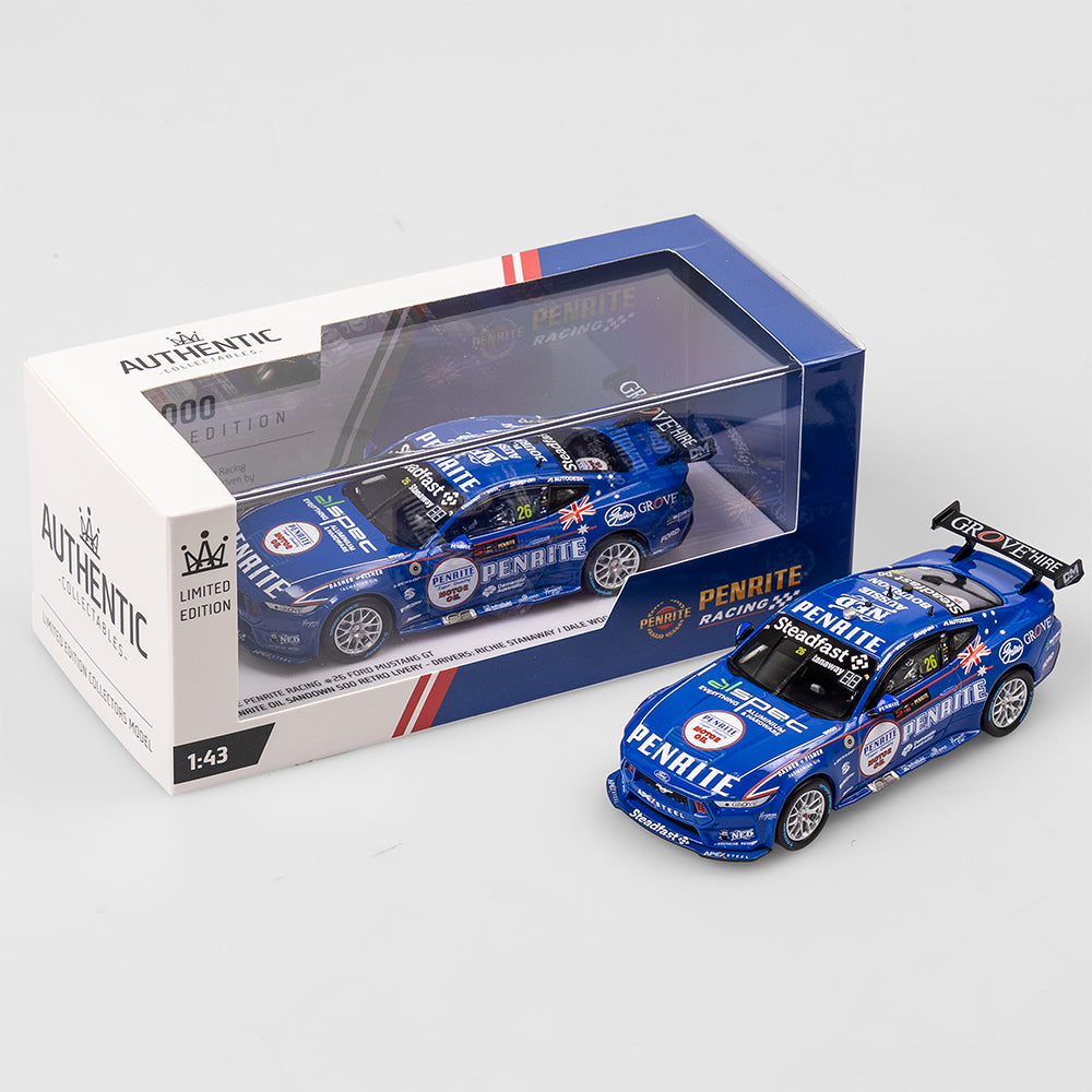 1:43 Penrite Racing #26 Ford Mustang GT - 2024 Penrite Oil Sandown 500 Retro Livery