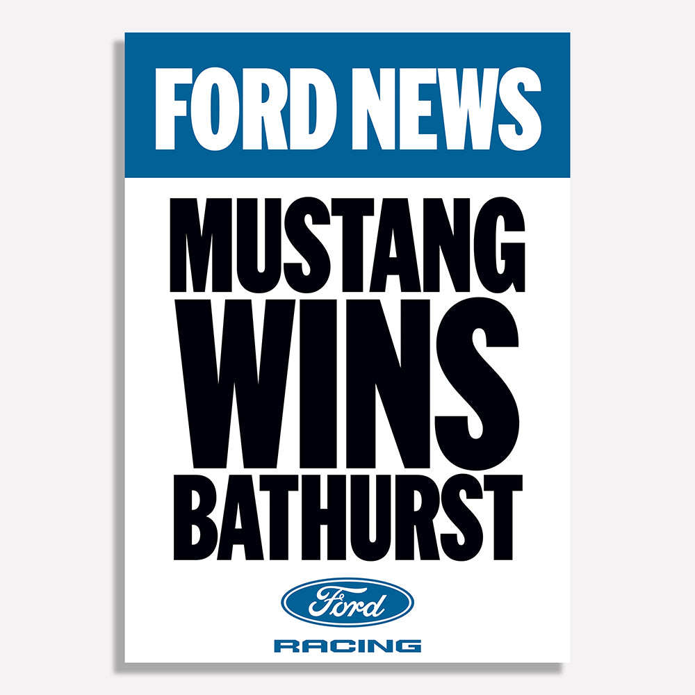 Ford News: Mustang Wins Bathurst - Special Edition Charity Poster (Pre-Order)