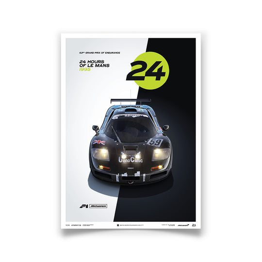 McLaren F1 GTR - 1995 24h Le Mans Winner Day/Night Print