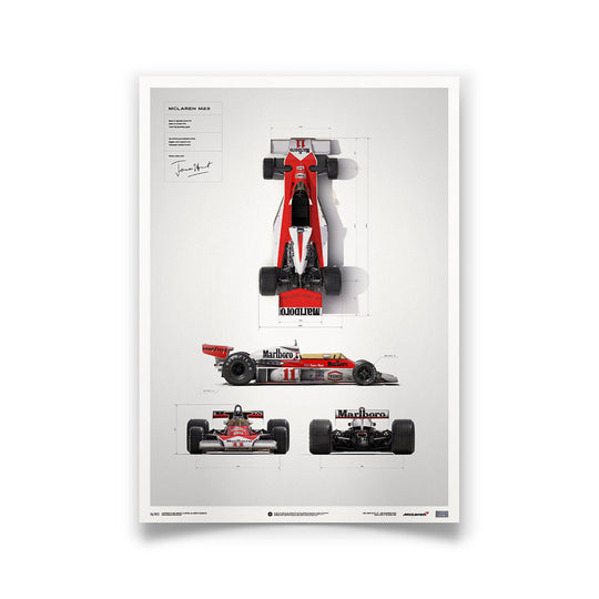 McLaren M23 James Hunt 1976 F1 World Championship Winner Blueprint