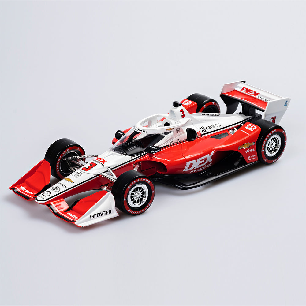 1:18 Team Penske #3 DEX Imaging Dallara Chevrolet IndyCar - 2022 Scott McLaughlin First IndyCar Win/Pole With Figurine