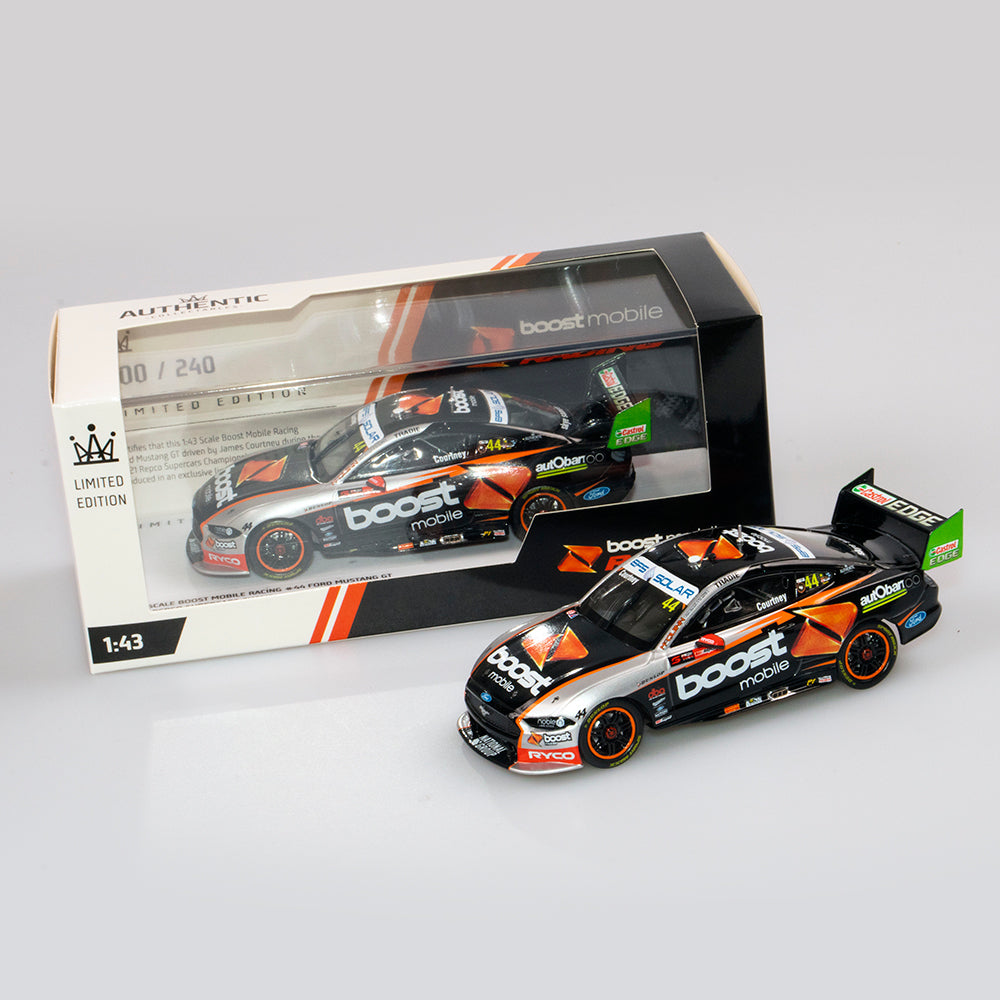 1:43 Boost Mobile Racing #44 Ford Mustang GT - 2021 Repco Supercars Championship Season