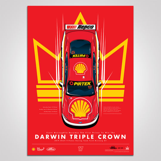 Scott McLaughlin Becomes The First Driver To Win The Darwin Triple Crown Print