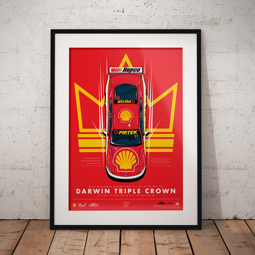 Scott McLaughlin Becomes The First Driver To Win The Darwin Triple Crown Print
