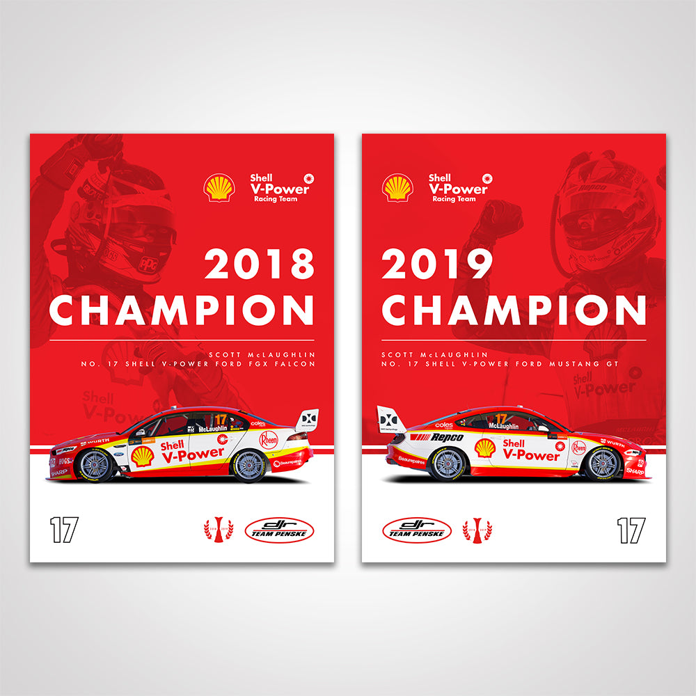 Shell V-Power Racing Team Scott McLaughlin ‘Back To Back Champion’ Poster Set