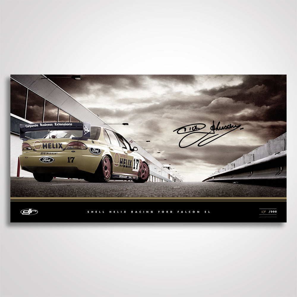 Dick Johnson Racing - Shell Helix Racing Ford Falcon EL Signed Limited Edition Archive Print 4/5