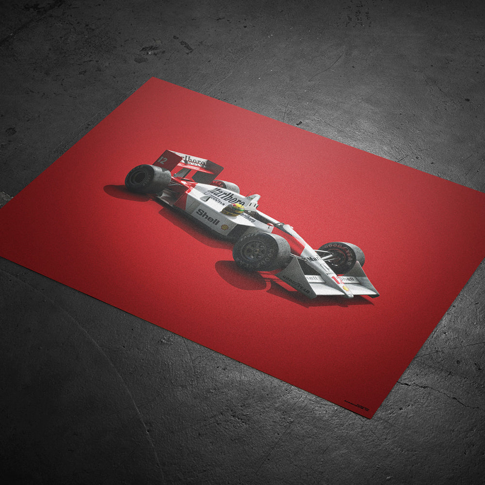 McLaren MP4/4 Ayrton Senna Colors of Speed Print