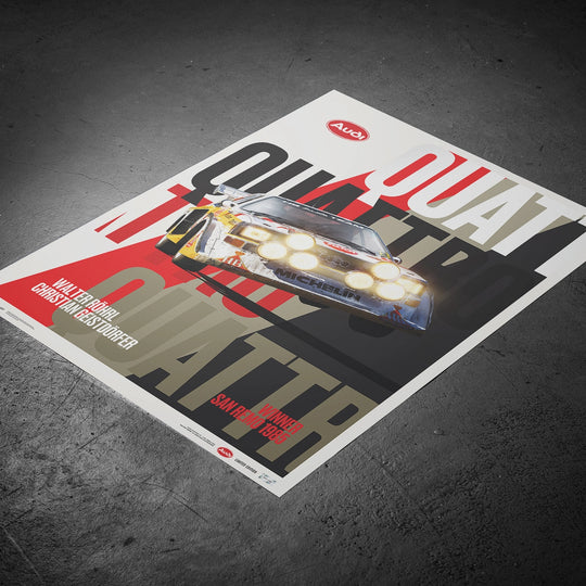 Audi Quattro S1 - Leap - Walter Rohrl & Christian Geistdorfer - San Remo 1985 - Limited Edition Print