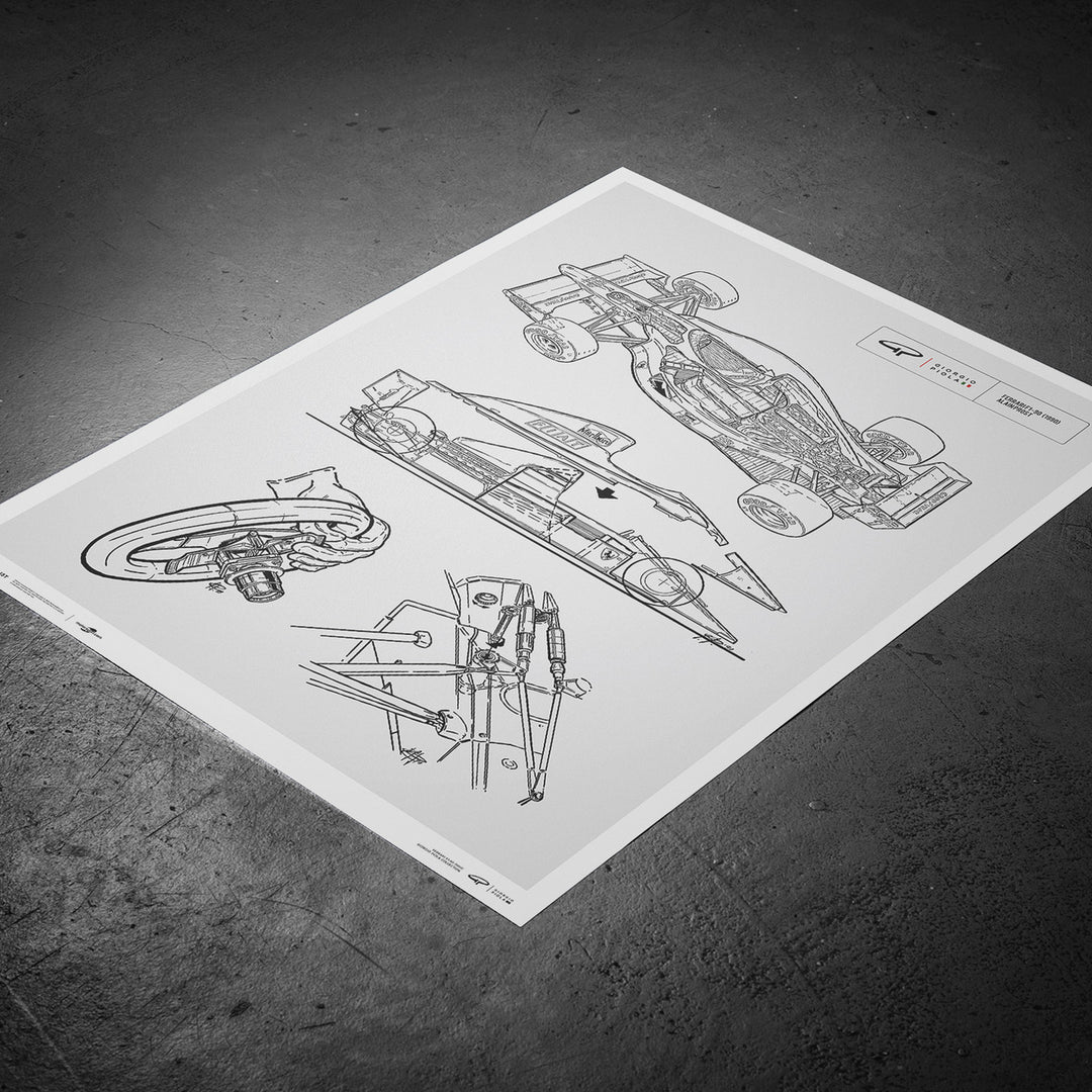 Giorgio Piola Technical Drawing - Ferrari F1-90 - 1990 - Unlimited Poster