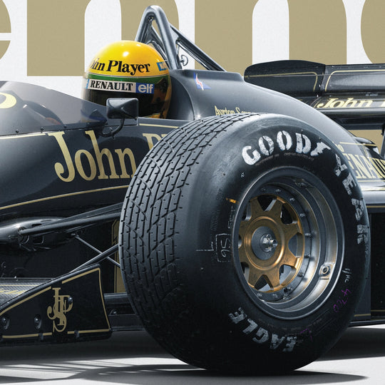 Lotus 97T - Ayrton Senna - Horizontal Tribute - Estoril, 1985 - Limited Edition Print