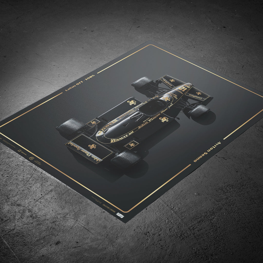 Lotus 97T - Ayrton Senna - Stunning Black - Estoril, 1985 - Collector’s Edition Print