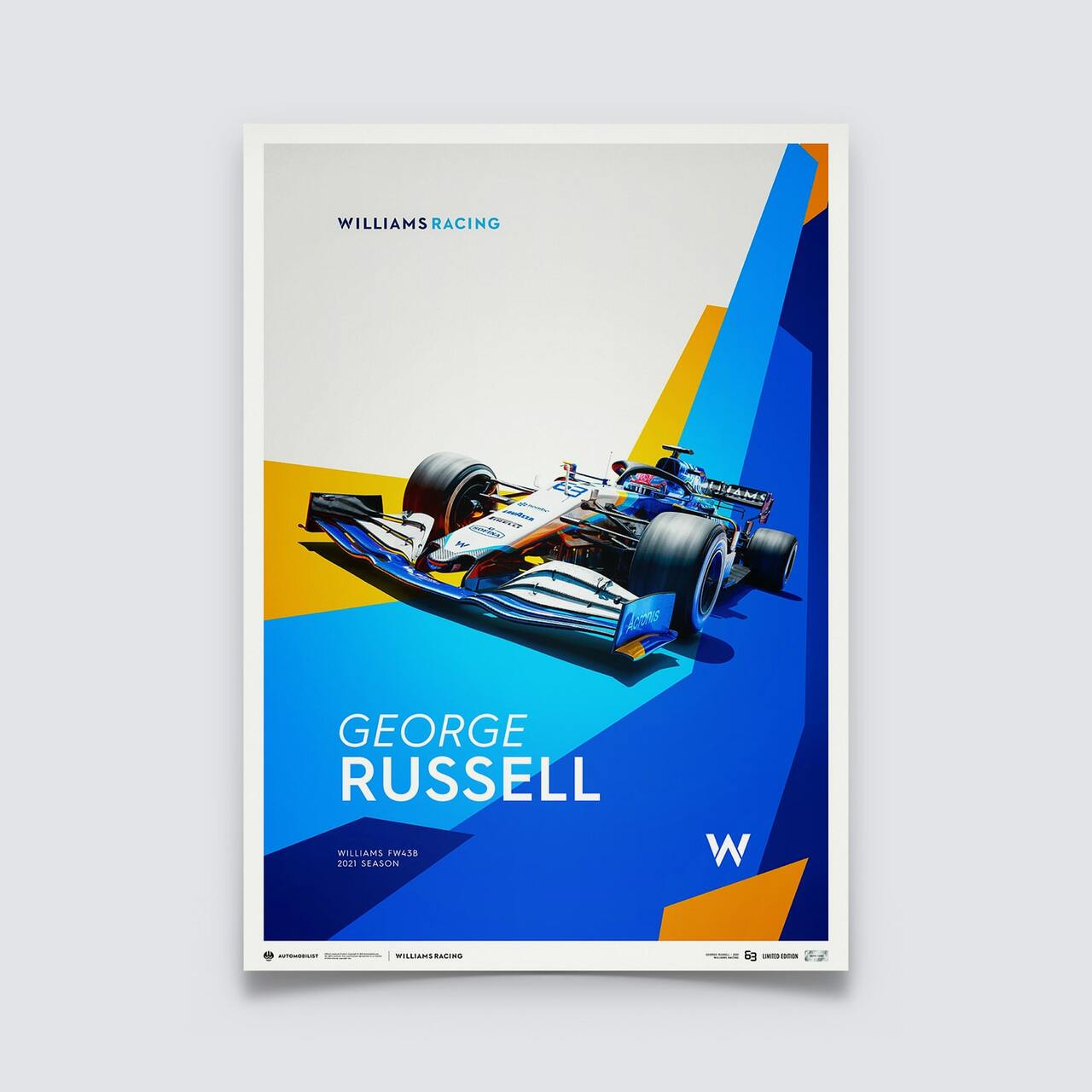 Williams Racing - George Russell - 2021 Limited Edition Print ...