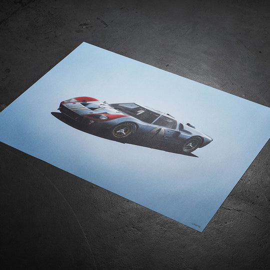 Ford GT40 Blue Colours of Speed Print