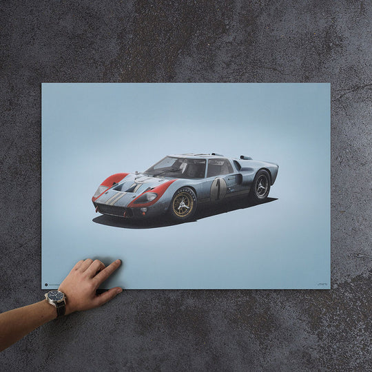 Ford GT40 Blue Colours of Speed Print