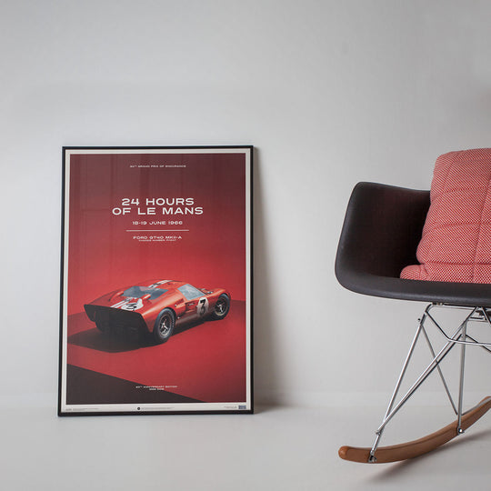 Ford GT40 1966 LeMans 24HR Red Print