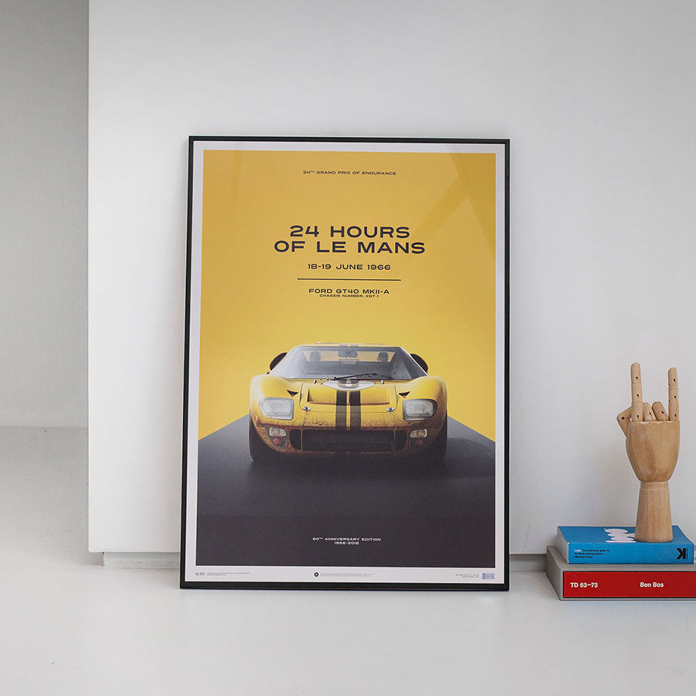 Ford GT40 1966 LeMans 24HR Yellow Print