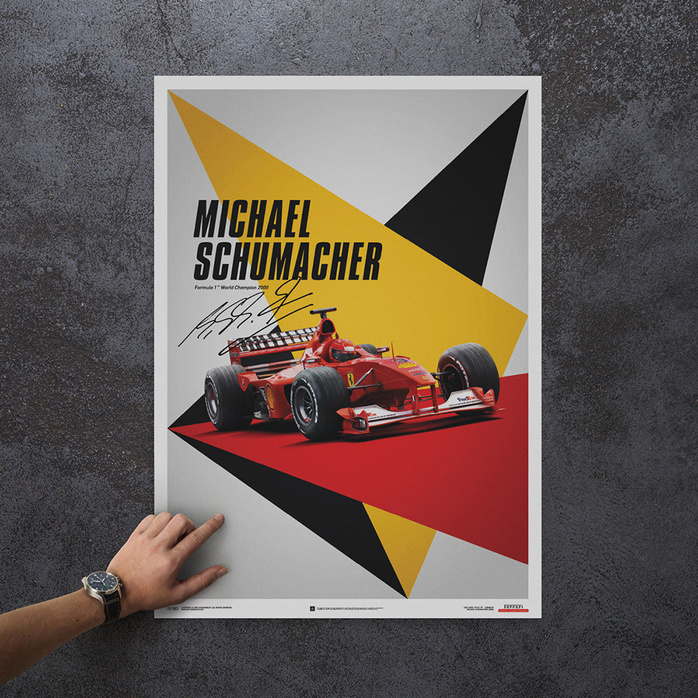 Ferrari F1-2000 Michael Schumacher 2000 F1 World Championship Winner - Germany Edition Print
