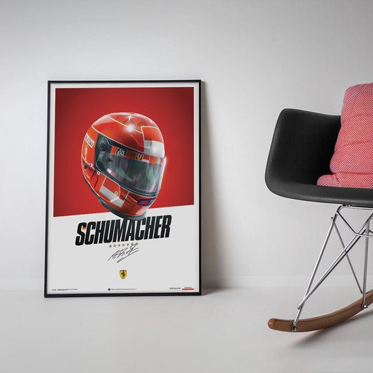 Ferrari F1-2000 Michael Schumacher Helmet Edition Print